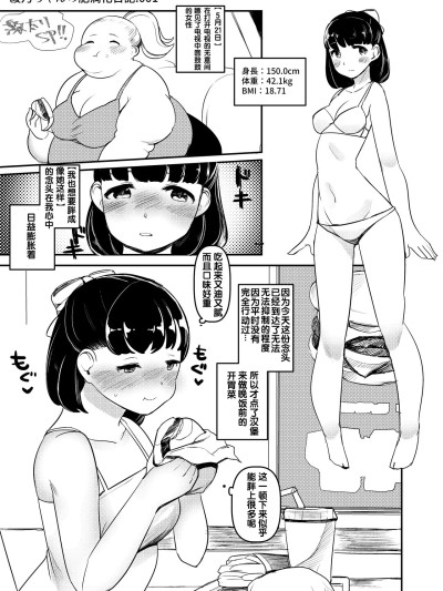 綾乃ちゃんの肥満化日記1-20
