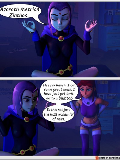 Raven, Starfire and The Alien Gloryhole- Teen Titans