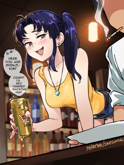 [Snegovski] Misato’s Black Lagoon Bar (Black Lagoon, Evangelion)