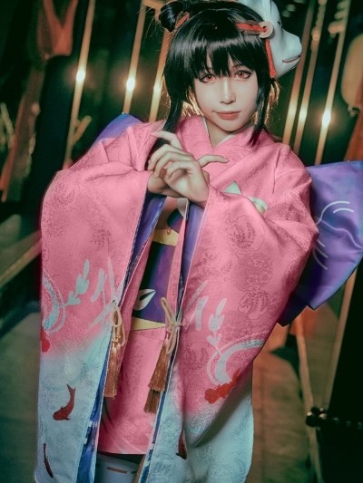 《阴阳师手游》神乐夏日浴衣皮肤 C O S P L A Y
